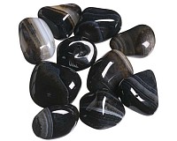 Achát barvený tromlovaný M, 10 ks