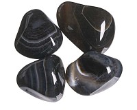 Achát barvený tromlovaný M, 4 ks