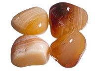 Achát barvený tromlovaný M, 4 ks