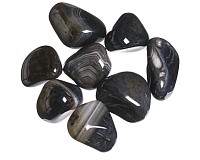 Achát barvený tromlovaný M, 8 ks