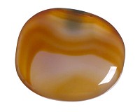 Achát červený, tromlovaná placička