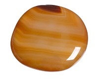 Achát červený, tromlovaná placička