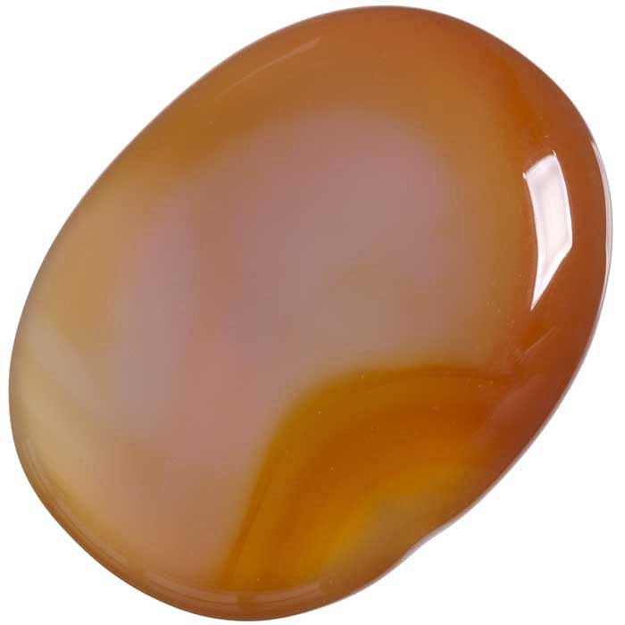 Achát červený, tromlovaná placička