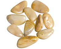 Achát krajkový tromlovaný S, 10 ks