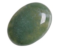 Achát ovál, kabošon 16x12 mm