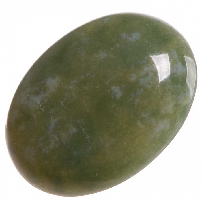 Achát ovál, kabošon 16x12 mm