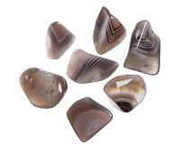 Achát šedý, M, 7 ks