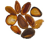 Achátový plátek barvený, 40-55 mm, 10 ks