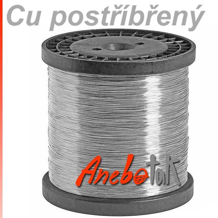 Ag postříbřený drát měkký, 0,3 mm, 8,7 kg