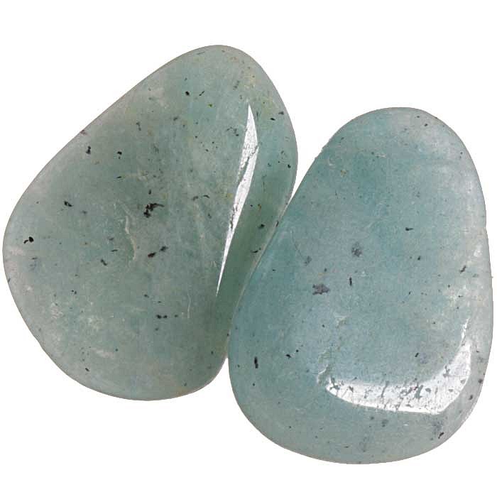 Amazonit tromlovaný S, 2 ks