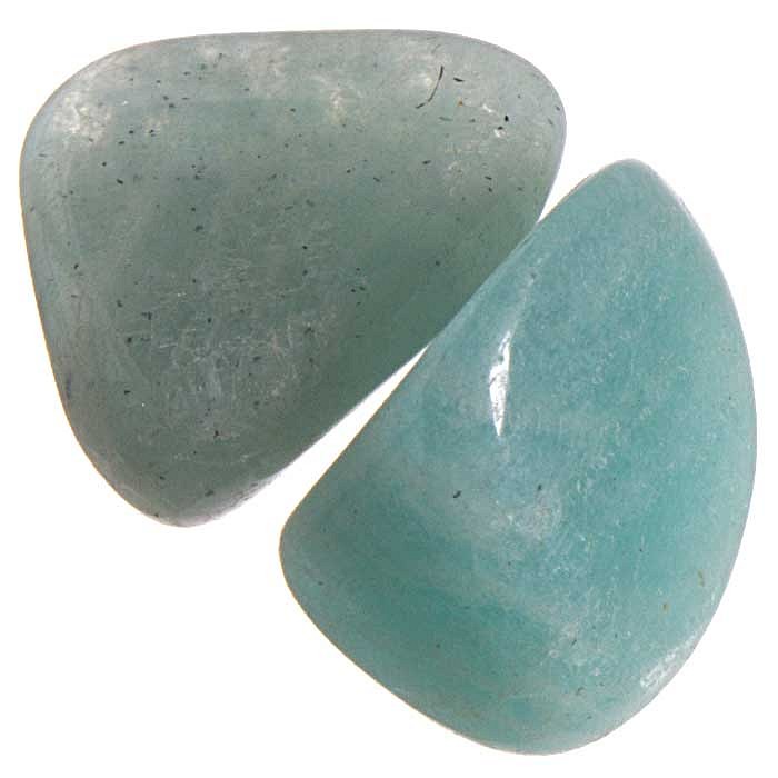 Amazonit tromlovaný S, 2 ks