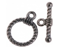 Americké zapínání gunmetal, 14 mm (4 sety)