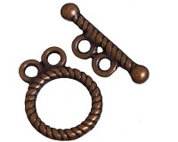 Americké zapínání staroměděné, 12 mm (6 setů)