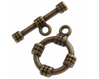 Americké zapínání starozlaté, 15 mm 1 set