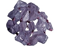 Ametyst surový vrtaný, šňůra 40 cm