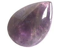 Ametyst světlý; kapka; kabošon 18 mm