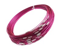 Bižuterní lanko se šroubovacím zapínáním purpurové , 45mm