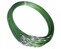 Bižuterní lanko se šroubovacím zapínáním zelené , 45mm