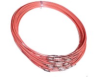 Bižuterní lanko se šroubovacím zapínáním lososové , 45mm