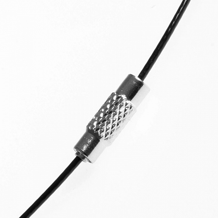 Bižuterní lanko se šroubovacím zapínáním černé, 45mm