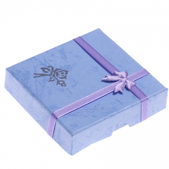 Dárková krabička modrá 9x9x2 cm