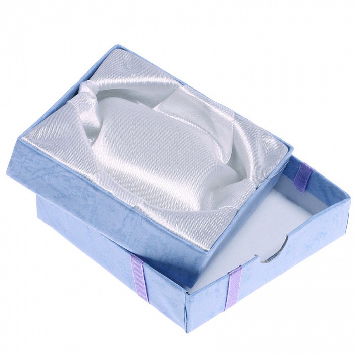 Dárková krabička modrá 9x9x2 cm