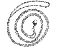 Dlouhý řetízek z nerezové oceli, 3 mm (75 cm)