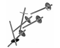 Dříky z oceli 316L s ploškou, 13x6 mm (50ks)