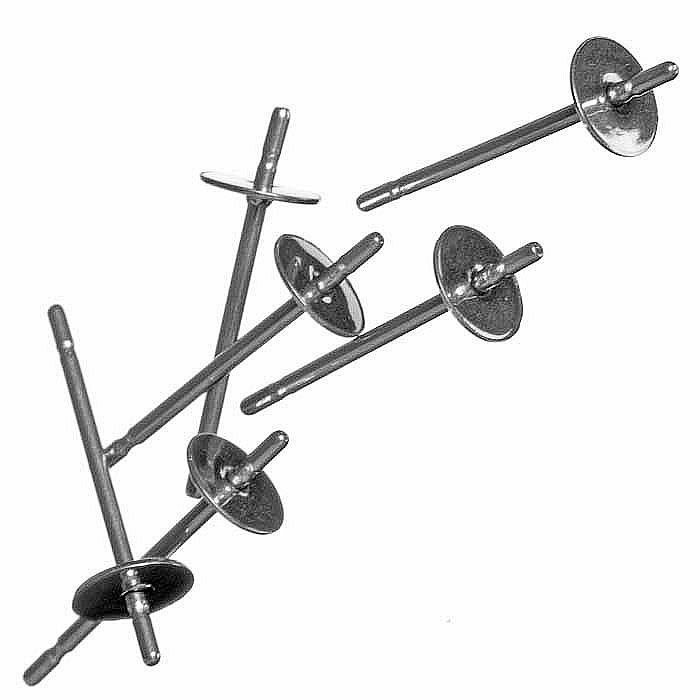 Dříky z oceli 316L s ploškou, 13x4 mm (10ks)