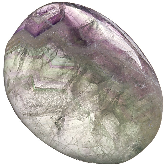 Fluorit, tromlovaná placička 45 mm