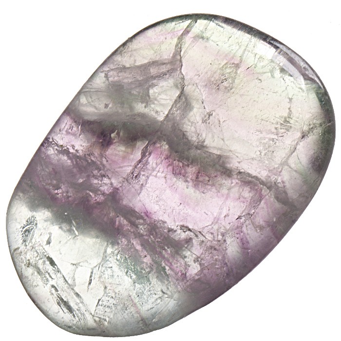 Fluorit, tromlovaná placička 47 mm