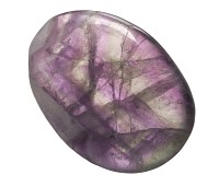 Fluorit, tromlovaná placička 47 mm