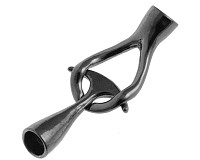 Háčkové zapínání gunmetal, 5,5 mm; 1 set