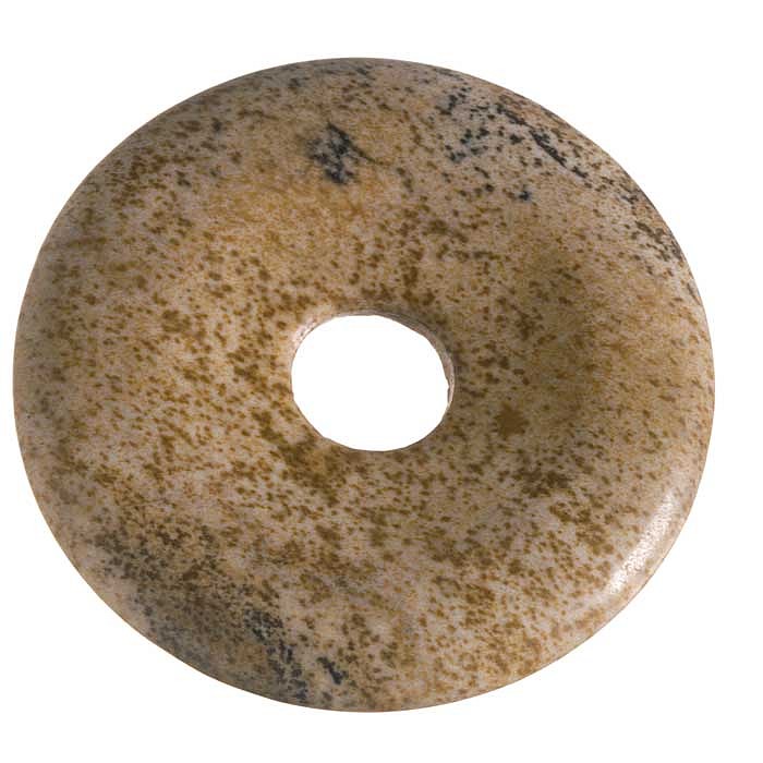 Jaspis obrázkový, donut 30 mm