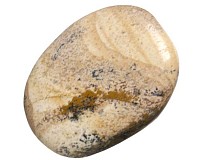 Jaspis obrázkový, tromlovaná placička 43 mm