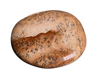 Jaspis obrázkový, tromlovaná placička