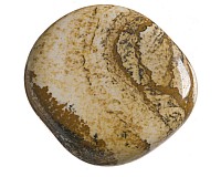 Jaspis obrázkový, tromlovaná placička 35 mm