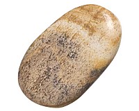 Jaspis obrázkový, tromlovaná placička 46 mm