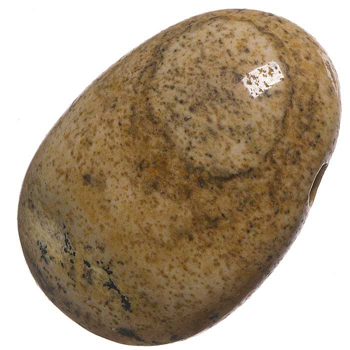 Jaspis obrázkový, vrtaný přívěsek