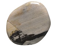 Jaspis zebra, tromlovaná placička 42 mm