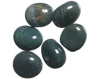 Jaspis zelený tromlovaný M, 6 ks