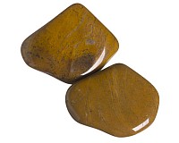 Jaspis žlutý tromlovaný M, 2 ks