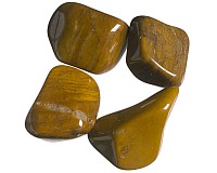 Jaspis žlutý tromlovaný M, 4 ks