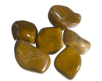Jaspis žlutý tromlovaný M, 6 ks