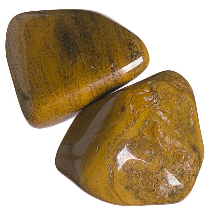 Jaspis žlutý tromlovaný S, 2 ks