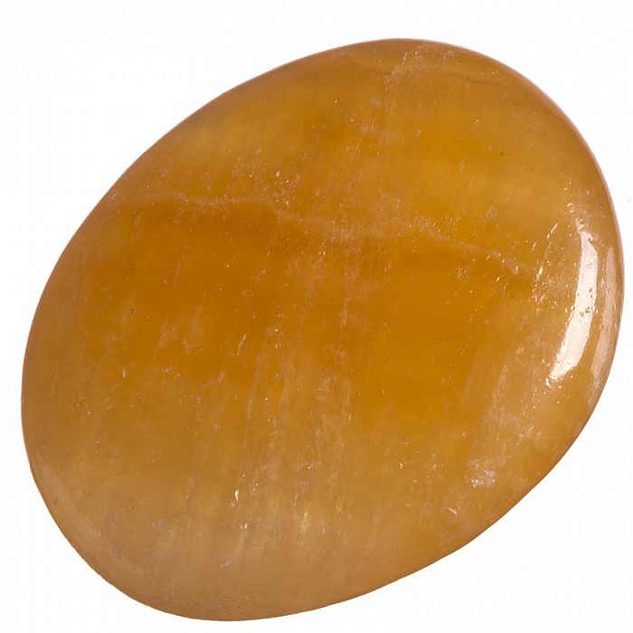 Kalcit oranžový, tromlovaná placička