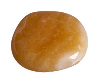 Kalcit oranžový,  tromlovaná placička