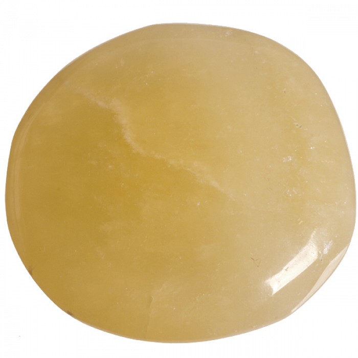 Kalcit žlutý, tromlovaná placička 40 mm