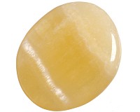 Kalcit žlutý,  tromlovaná placička 47 mm