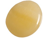 Kalcit žlutý,  tromlovaná placička 44 mm